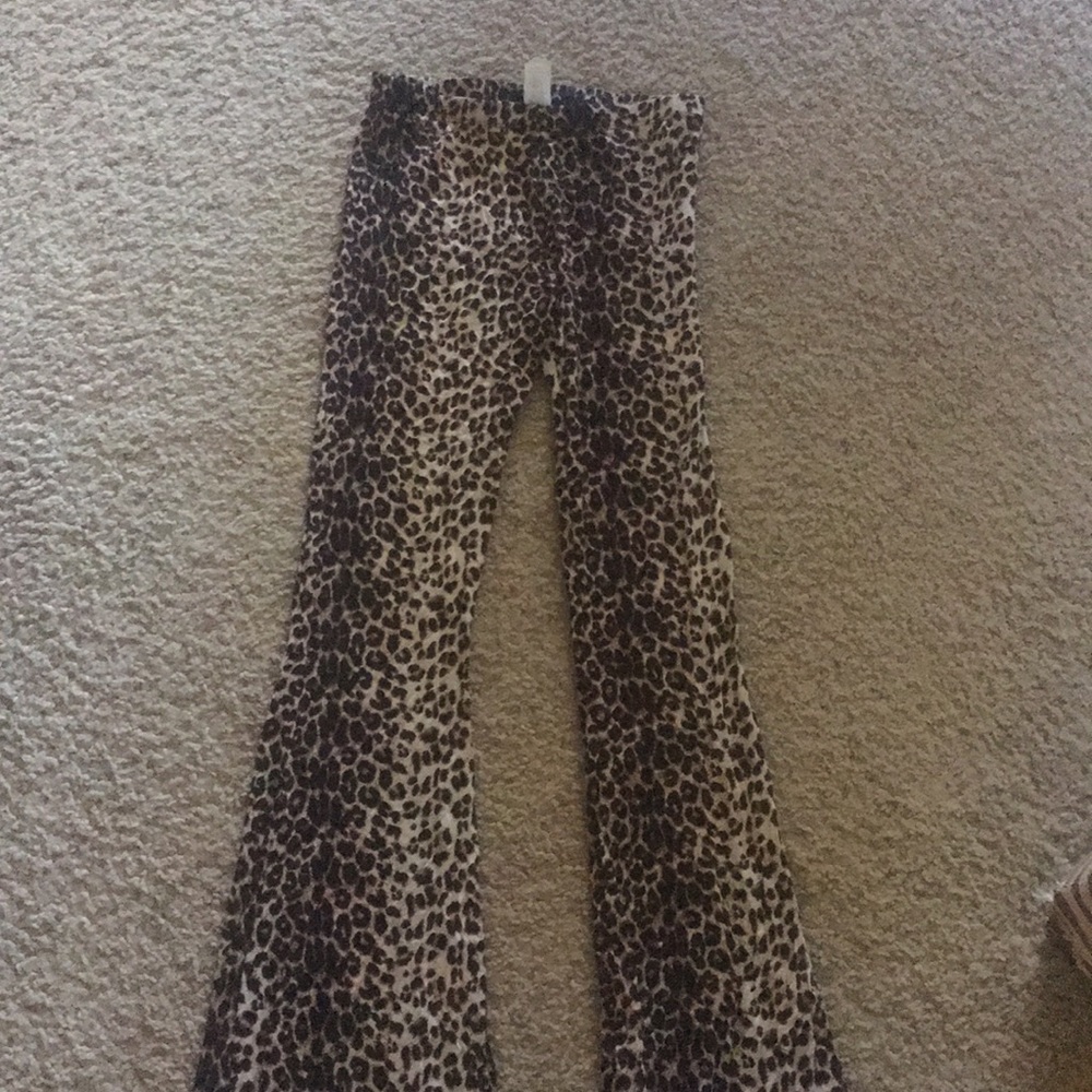 Leopard print bell bottoms